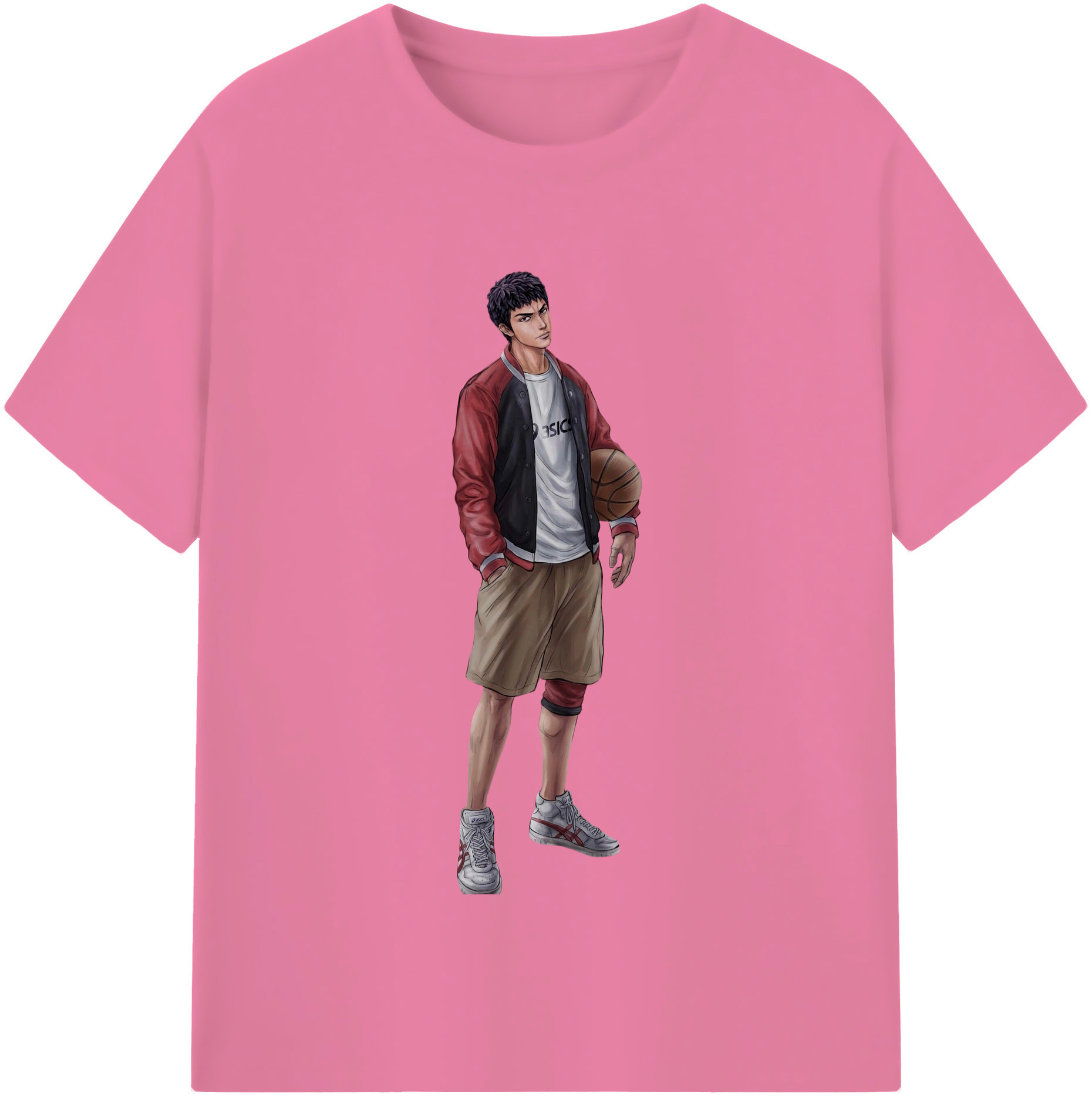 SLAM DUNK／スラムダンク 綿100％半袖Tシャツ（フロントプリント）